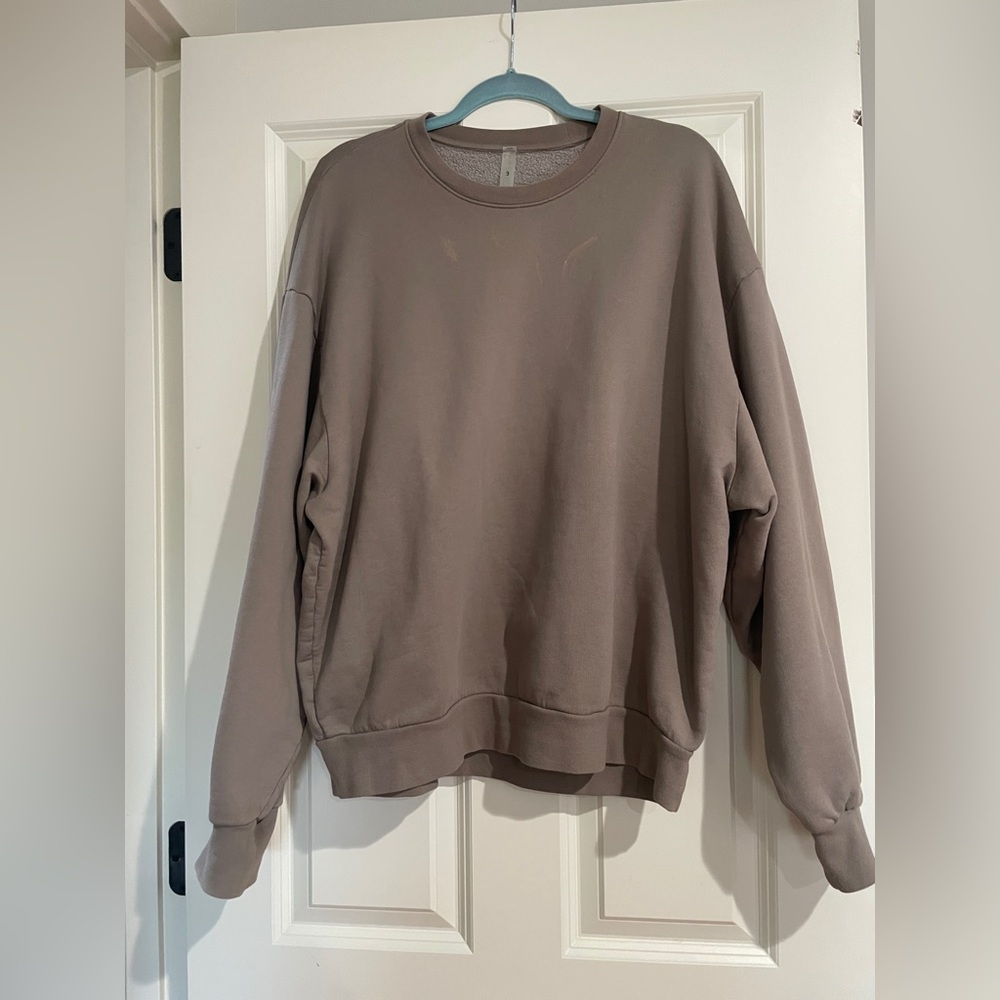 Aritzia The Constant Midway Oversized Sweatshirt - brown - size 3 (L)